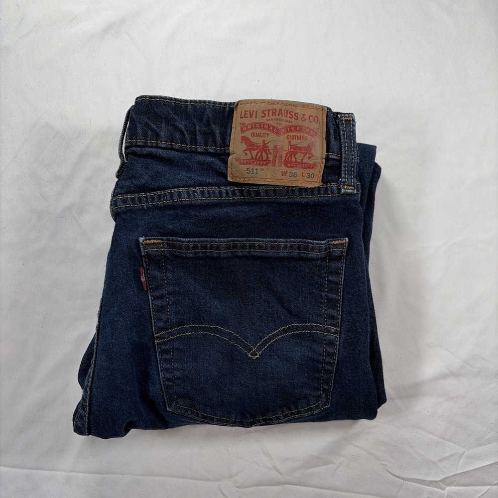 Levi's 511 Men's Jeans Size 36x30 Slim Fit Blue Denim Stretch